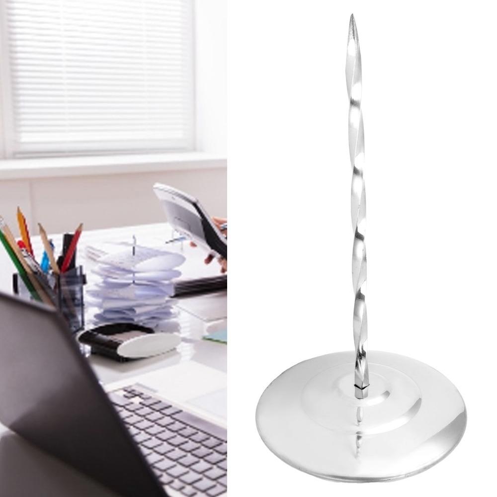 Golden Silver Receipt Spike Holder Round Bottom Check Spindle Restaurant Bar Kitchen Office Hotel