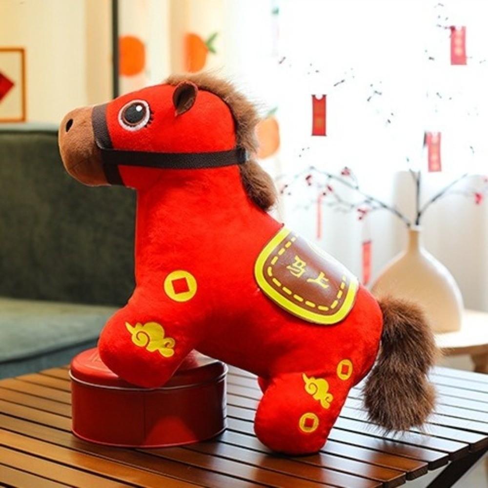 2026 Horse Year Horse Plush Toys Red Zodiac Pony Figurine  Chinese New Year