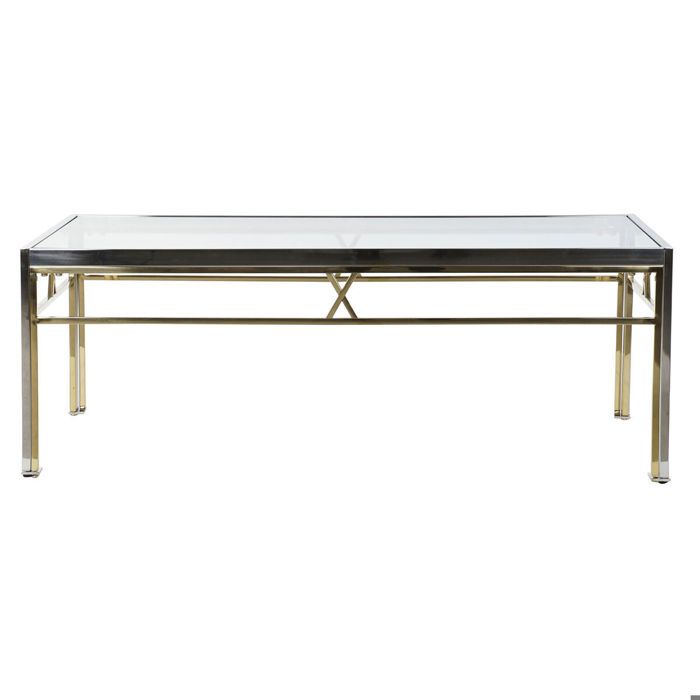 Table d'appoint - DKD HOME DECOR - Verre et Acier - Gris - 110x60x40 cm - Moderne