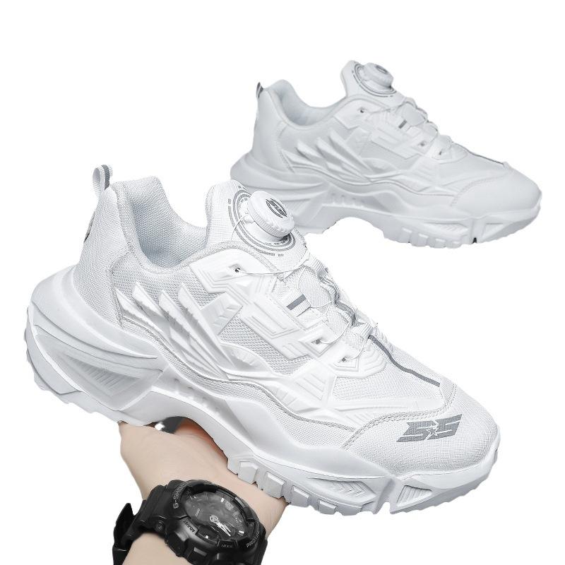 Rotary Buckle Unisex Trendy Sneakers Chunky Men Running Shoes Women Thick Bottom Jogging Footwear Couple Street Zapatos 2024