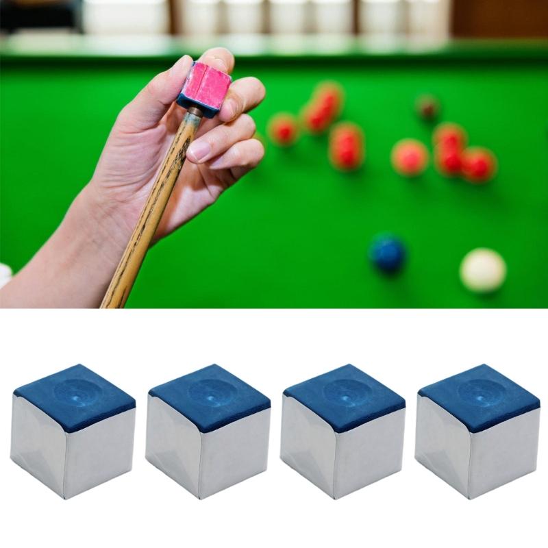 4/6/8/12pcs Billiard Cue Tip Chalk Replacement Nonslip Square Cue Chalk Powder Billiard Cue Tip Chalk Pool Accessory