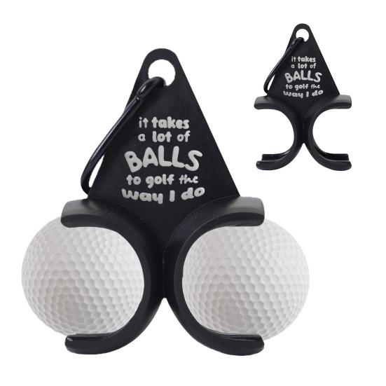 3Pcs Triangle Golf Ball Holder with Clip Holds 2 Golf Balls Plastic Golf Ball Organizer Carrier Hanging Clip Golf Accessories Humorous Gift for Golfer