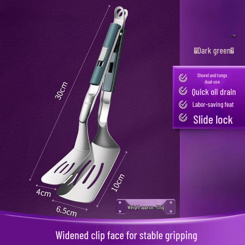 

2-in-1 Kitchen Frying Spatula Tongs