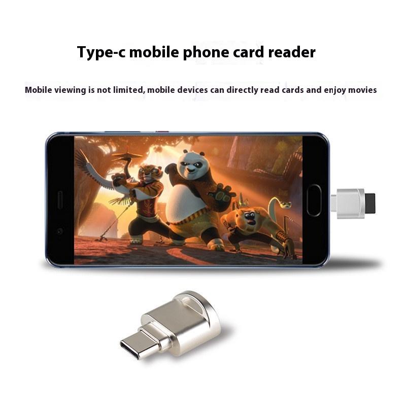 1 Piece Zinc Alloy Usb 3.1 Type-C Tf Mobile Card Reader For Xiaomi Laptop Multi Functional Otg Card Reader