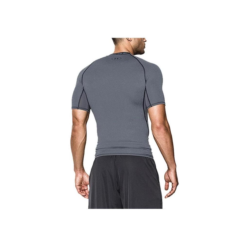 Under Armour Slim Fit Comfortable Sports Short Sleeve Gym Shirt Men Gray 1257468-090