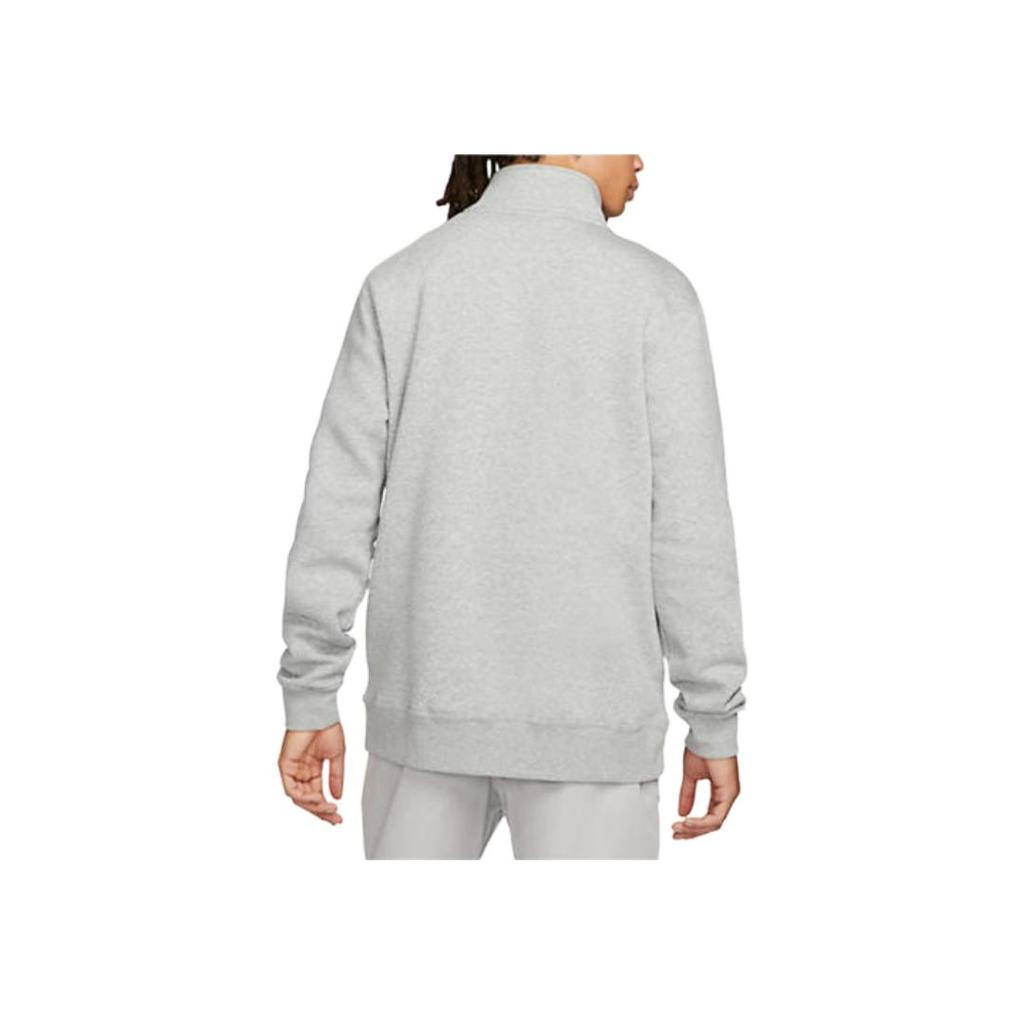 Nike Logo Print Solid Color Loose Fit Long Sleeve American Sweatshirt Men sweatshirt Light-Gray DD4733-066