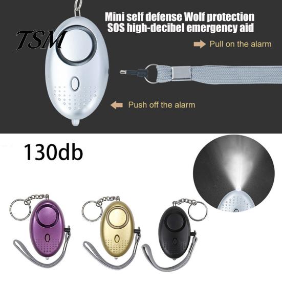 Security Alarm Mini Portable Self Defense 130dB Personal Loud Sound SOS Emergency for Women Safety