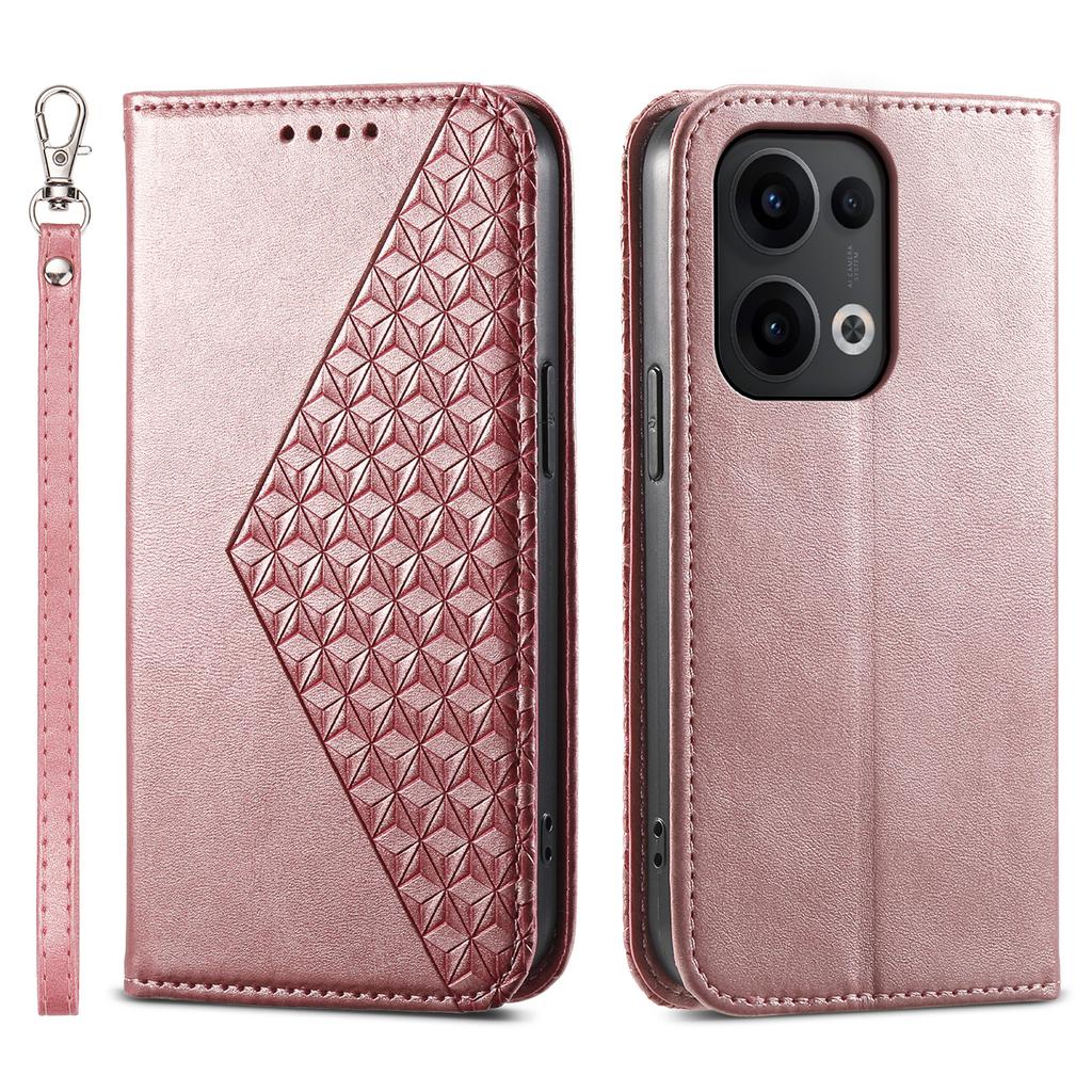 For Oppo Reno13 Pro 5G Case Calf Texture PU Leather Phone Cover with Wallet