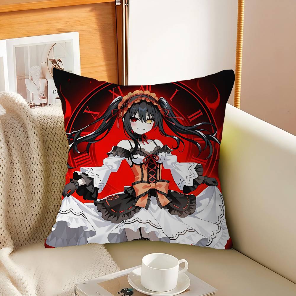 Date A Live Tokisaki-Kurumi Anmie Kuddfodral Bilkastkuddefodral För Soffa Bil Julklapp 40x40cm 45x45cm