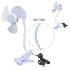 Portable Desk Fan With 360 Rotatable Clamp 5V USB Power Small Fan Quiet Operations for Indoor Outdoor Use