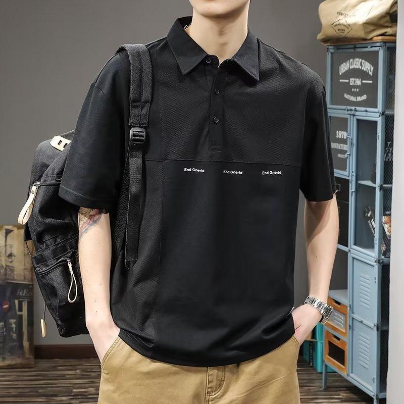 American Moisture Wicking Soft Premium Breathable Men's Loose Fit Polo Shirt - Wrinkle Resistant Casual Athletic Short Sleeve Neck Shirt