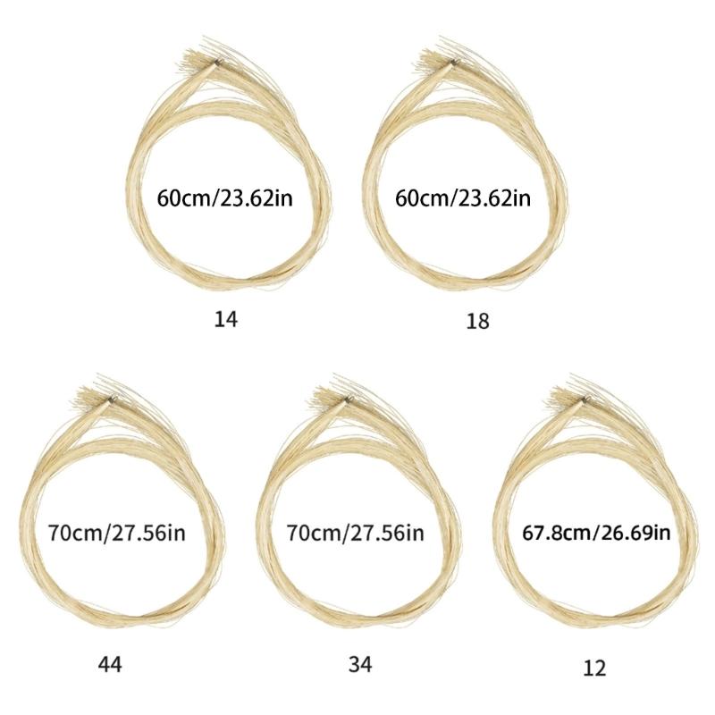 Violin Bow Horsehair Mongolian Musical Bow Hair Replacement Natural White Violin Bow Hair for Violin Cello Accessories