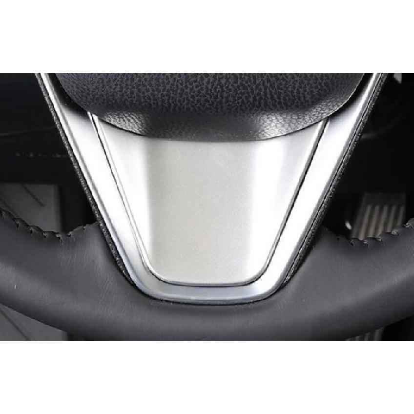 1PCS For Toyota Venza Harrier 2021-2023 Silver Steering Wheel Sheet Cover Trim