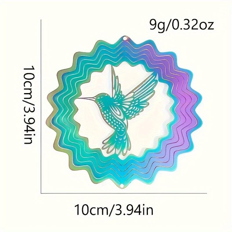 

Radiant Vibrant 3D Hummingbird Wind Spinner - Colorful Metal Wind Chime For Garden, Balcony & Window Decor