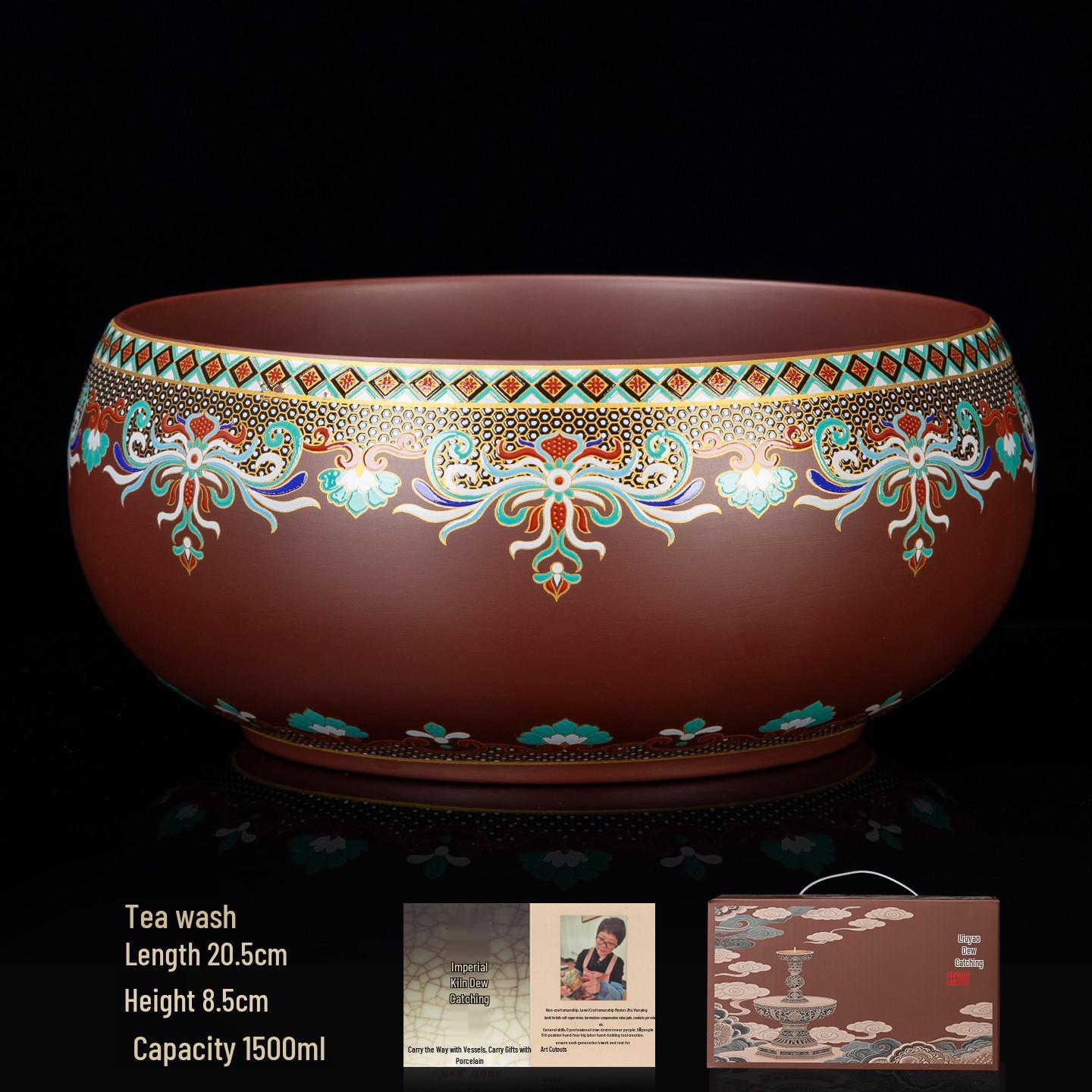 Episode 2 Zini Zisha Large Ceramic Tea Wash Basin & Dregs Pot