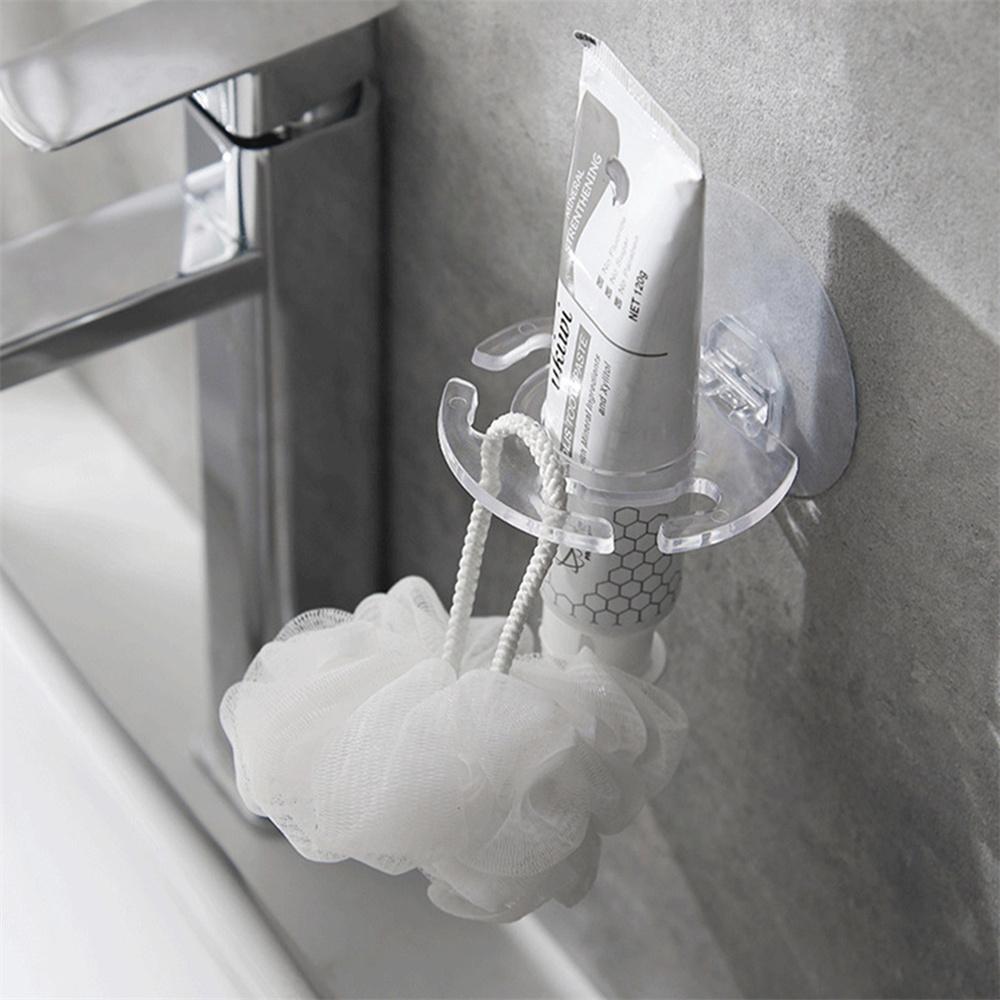 Self-adhesive Toothbrush Holder Wall Mount Toothpaste Dispenser Storage Squeezer Shelves Shaver Holder Bathroom Accessories