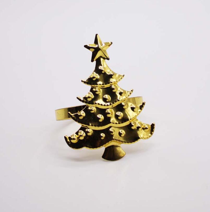 Rhinestone Decorated Christmas Tree Napkin Ring