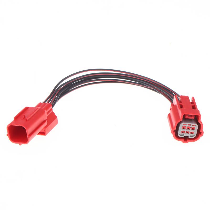 Motorcycle OBD Diagnostic Plug Durable Metal Pins Fuel Injection Tester Adapter 2Pcs DJ7065Y-0.6-11/21 for Frequent Shop Use