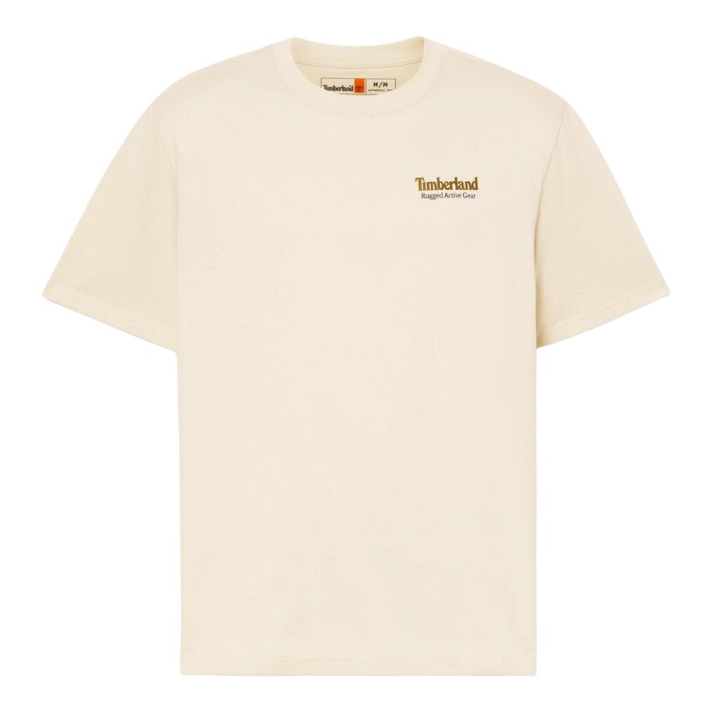 

Timberland Back Graphy Logo Letter Crew Neck Short Sleeve T-Shirt Men Tops Light-Brown TB0A69E3A0P1 2XL