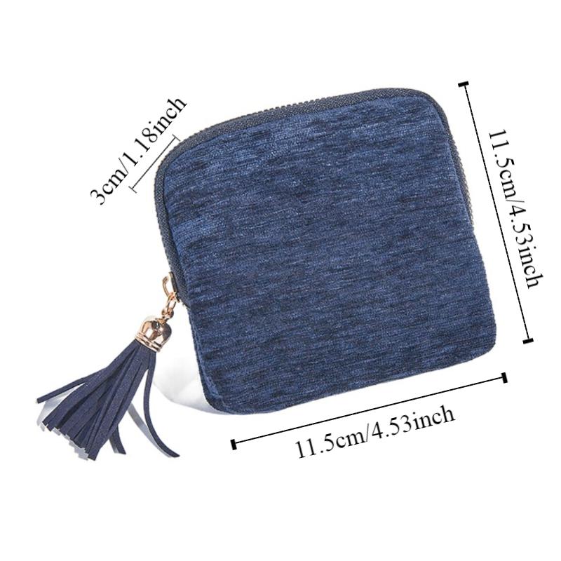 Exquisite Tassel Zipper Jewelry Bag Ring Pendant Jewelry Organizer Jewelry Storage Bag  Daily