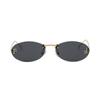 Fashion Rimless Sunglasses Women UV400 Oval Elegant Diamond F Sun Glasses Retro Eyewear