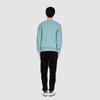 Champion Men's Long Sleeve Fleece Crew Neck Sweatshirt with Embroidered Logo, Blue Mist Mint (C3-W001Z)