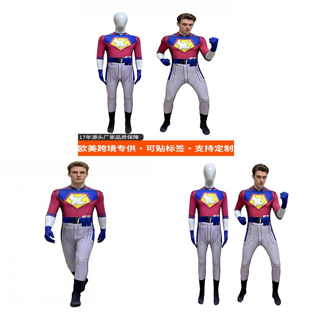 Disfraz Cosplay de Pacificador de Escuadrón Suicida con Material de Seda de Leche para Niños y Adolescentes
