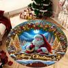 Christmas Round Rugs: Gingerbread House, Nutcracker, Snowy Tree & More! Bedroom Room Floor Mats New Year Home Decoration