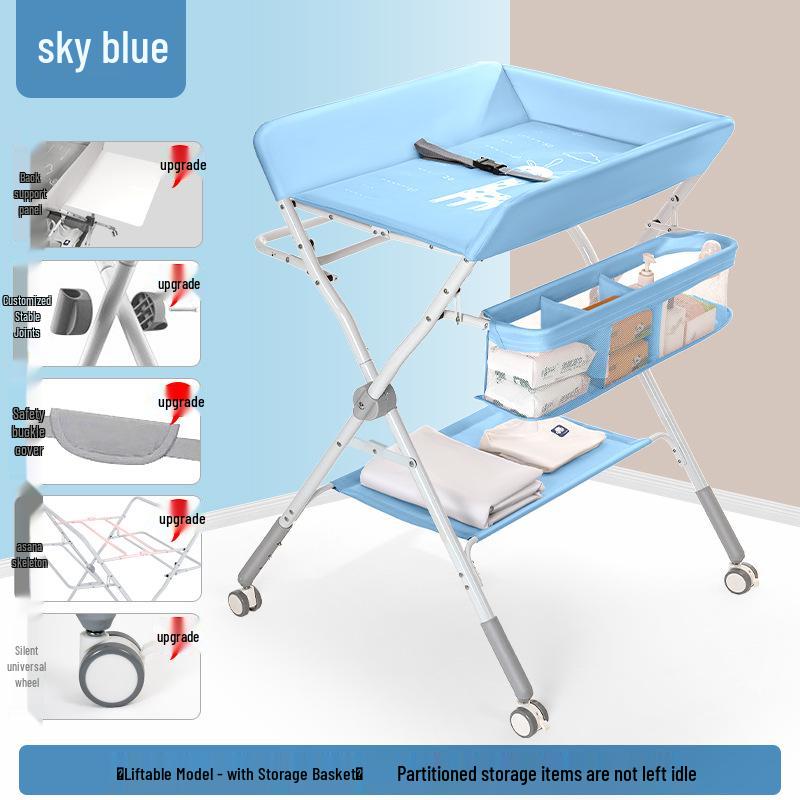 Portable Baby Changing Table: Multifunctional, Foldable & Washable for Diaper Changes and Massages