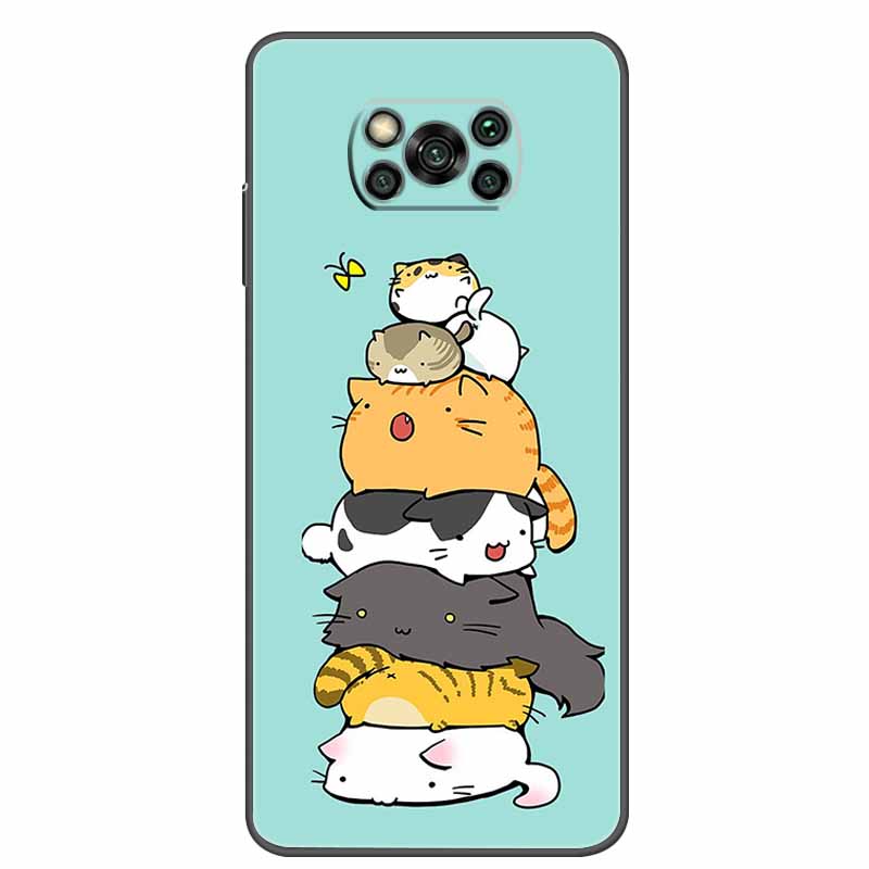 For Xiaomi Poco X3 Pro Case Animal Cat Wolf Soft TPU Phone Cases For Xiaomi Poco X3 NFC Silicone Cover PocoX3 X 3 X3Pro Cartoon