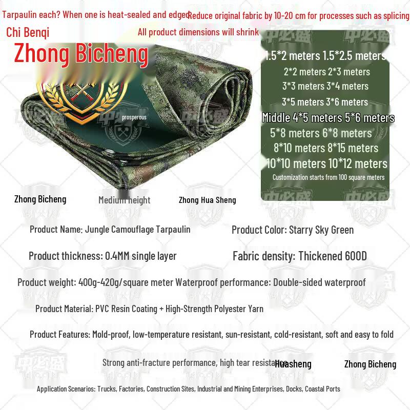 Zhongbisheng Multi-purpose Rain/Sun Shelter Tarp