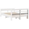 Vidaxl Bed Frame Without Mattress, White, 140X200 Cm, Solid Pine Wood