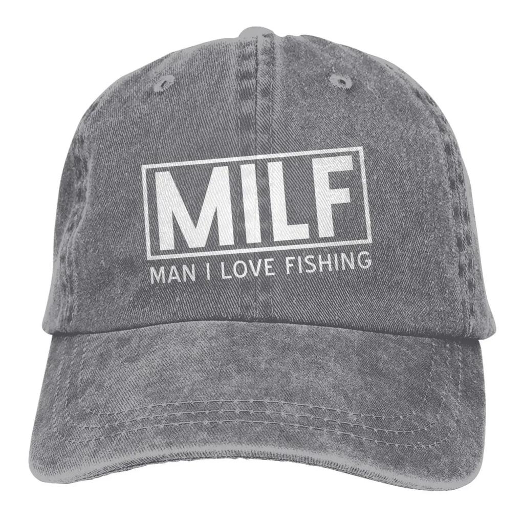 2026 MILF MEME KUNST Mehrfarbige Kappe Schirmmütze Herren Damen Cowboyhut Mann Ich Liebe Angeln Baseballkappen Personalisierter Schirm Schutzmützen