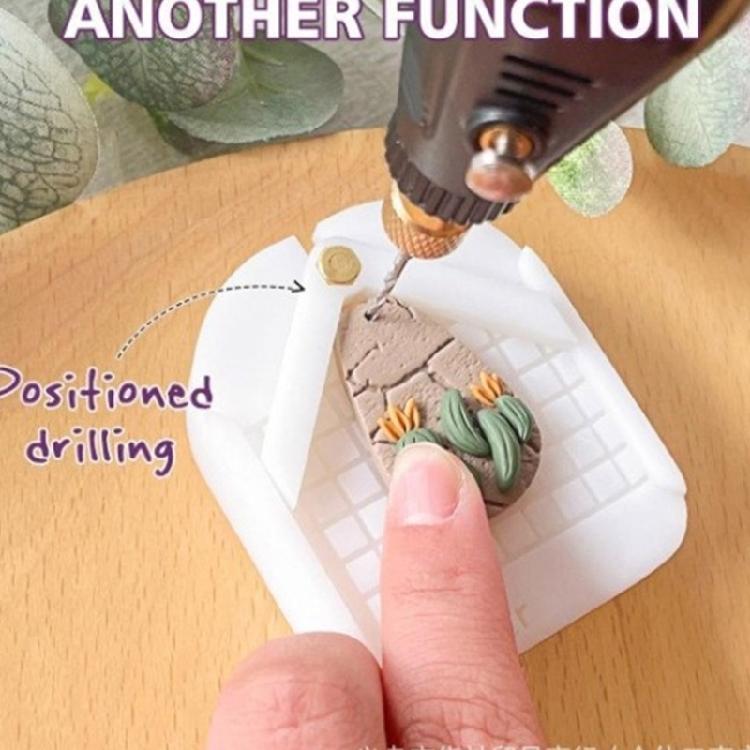 Stud Embedding Device Clay Earring Making Set for Clay Jewelry Featuring Various Size Cutters and Positioning Board