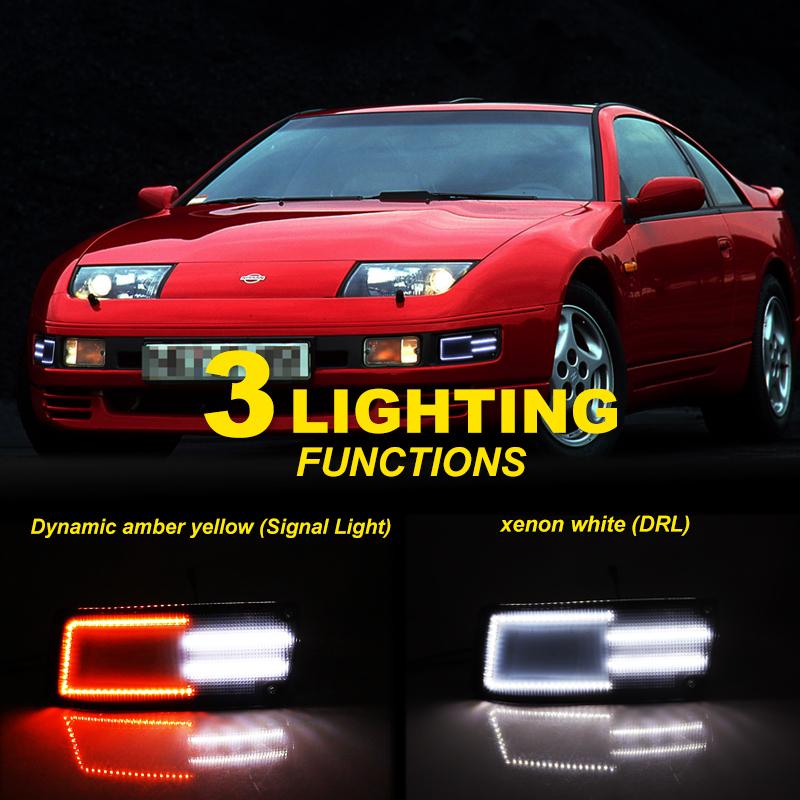 ブリンカー300 Car Front Lower Bumper Turn Signal Light For Nissan 300ZX Z Z32