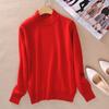 Women's Slim Cozy Knitted Half-turtleneck Cashmere Wool Jumper For Winter Warmth