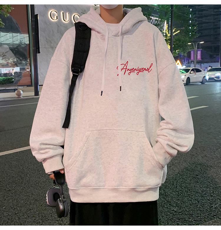 2025 Men's Oversized Casual Cotton Hoodie - Spring & Autumn Hong Kong Style