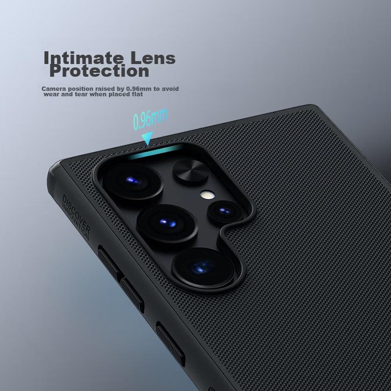 Phone Case for Samsung S24 Ultra, Matte Full Coverage Anti-Fingerprint Slim with Raised Camera Protection, Hard with Soft Edges, Shield Pro Black