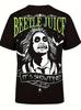 Camiseta Negra con Estampado Gráfico de Beetlejuice para Hombre | Talla Grande