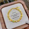 DIY Charm Golden Mahjong Bracelet Hand Jewelry Bohemian Style Bangle  Girls Gifts