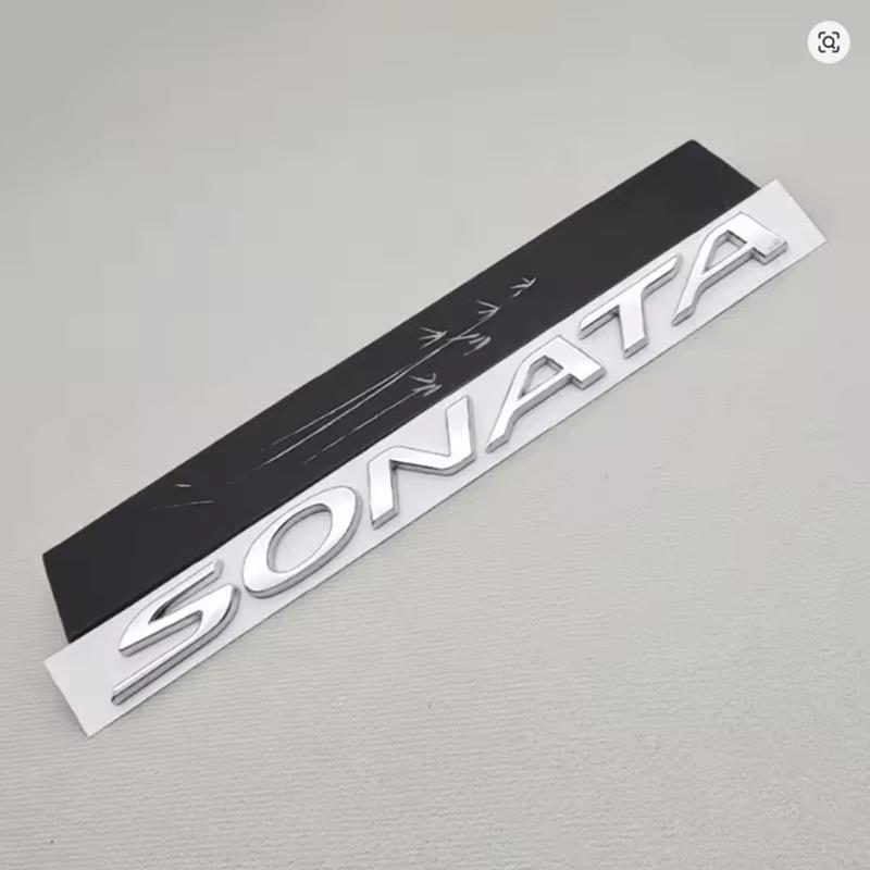 Rlapg3 ABS SONATA TUCSON Styling Car Logo Letter Decal Tail Rear Trunk Emblem Badge Sticker For Hyundai Auto Decoration Accessories