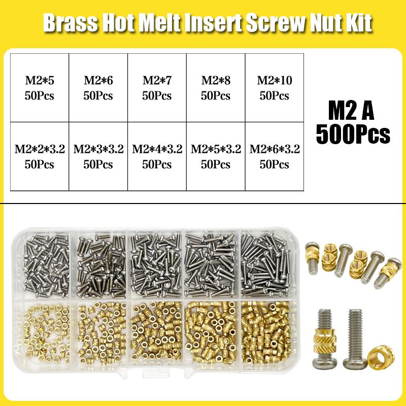 Wärmeeinsatzmutter Edelstahlschraube TS100 Lötkolbenspitze Einsatz Innengewinde Kopf Messing Heißschmelzeinsatz Muttern Bolzen Einsetzen