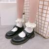 Jk Socks Female Lolita Cute Fungus Edge Summer Solid Color Lace Tide Japanese Lotus Leaf Socks