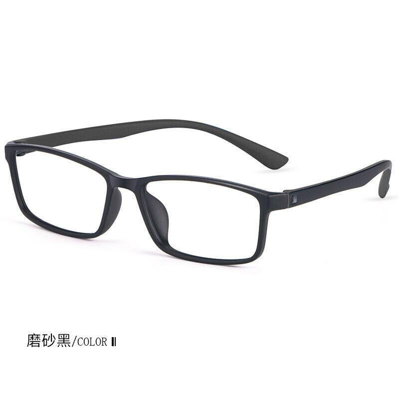Full Rim Glasses Non-Metal Non-Screw Eyeglass Frame TR90 Spectacles Clear lenses 6001 matte black