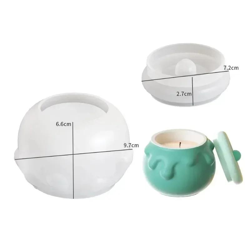Candle Cup Jewelry Ornaments Silicone Mold Candle Holder DIY Drip Resin Gypsum Cream Honey Jar Storage Box
