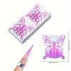 100 Pcs Polymer Gel Nail Extension Paper Forms, Butterfly Square Horseshoe Nail Guide Molds for Salon and Home Use