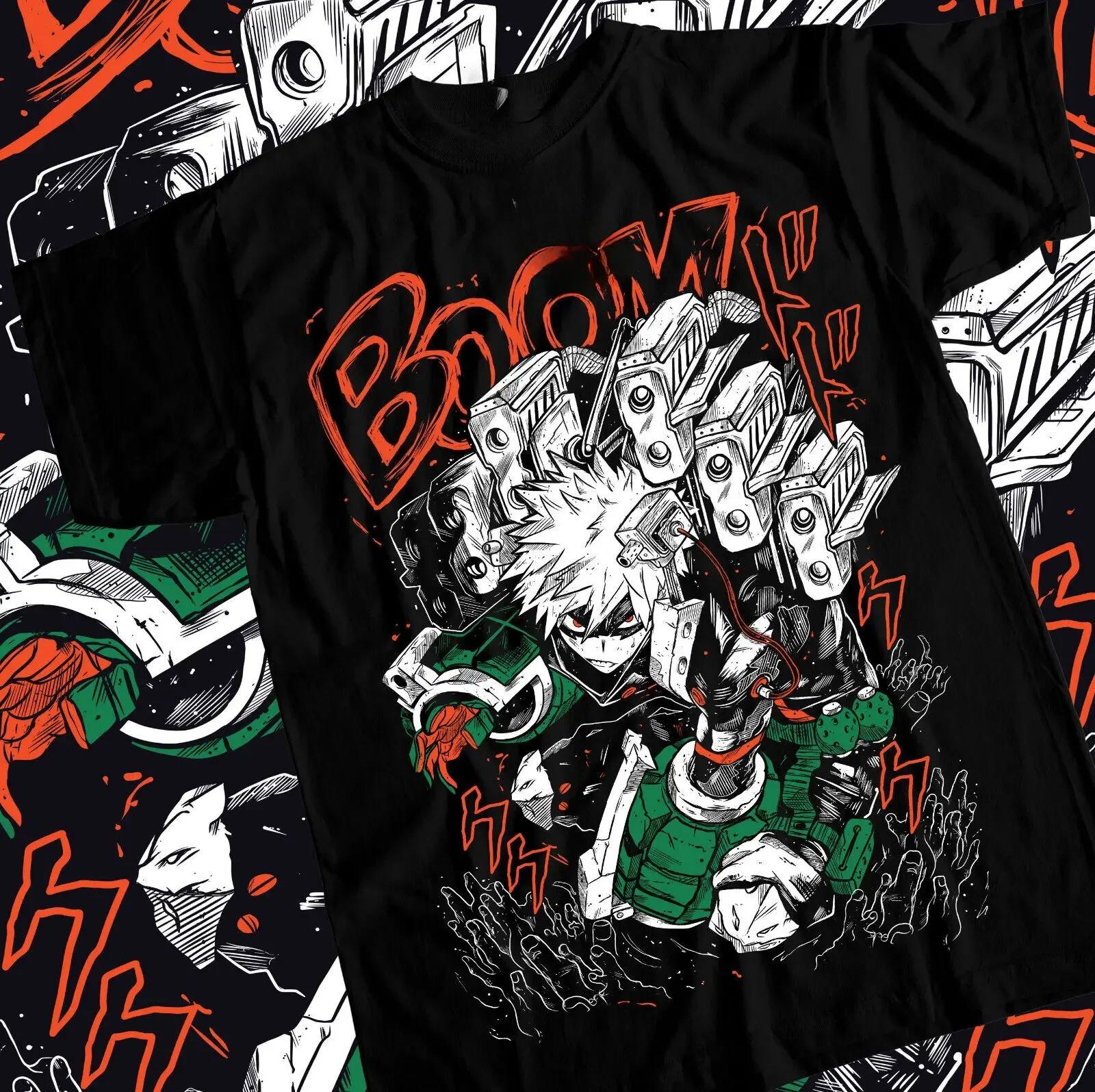 

Bakugou T-Shirt Izuku Midoriya Deku Hero Midoriya Izuku Black Shirt Graphic T Shirts Y2k Top Women Clothing Oversized 4XL