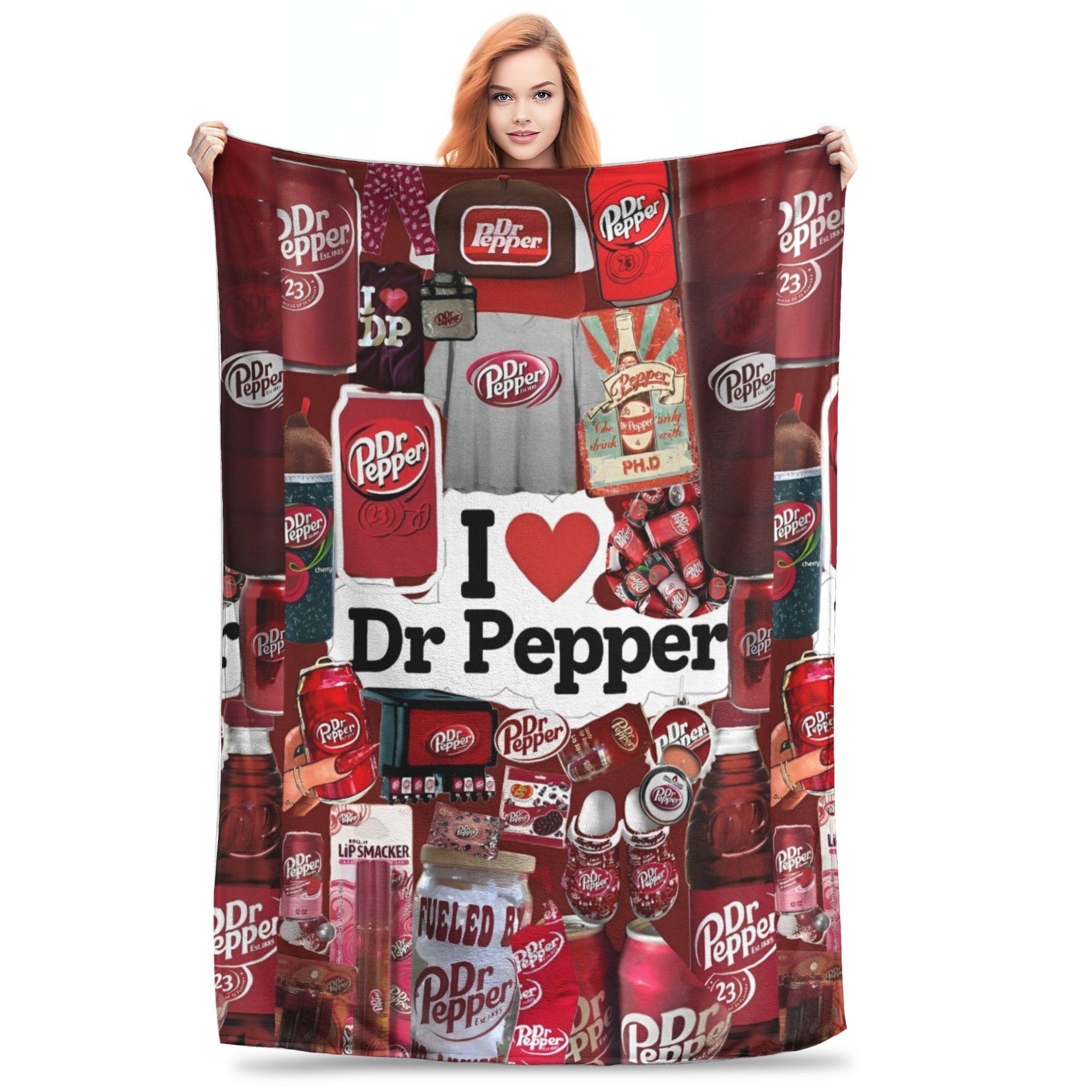 

Пледи Dr Pepper Фланелеві Чудові М які Пледи для Ліжка Вітальні Декору 30x40in