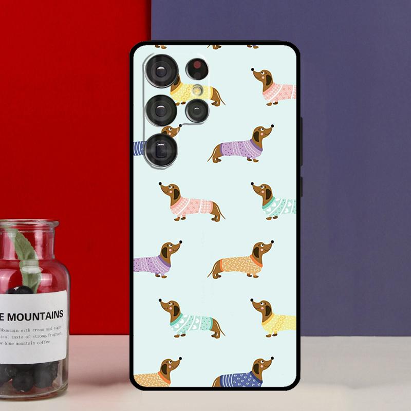 Dachshund Dog Funda Case For Samsung Galaxy S25 Ultra S9 S10 S20 S21 FE S22 S23 Plus S24 Ultra Phone Cover