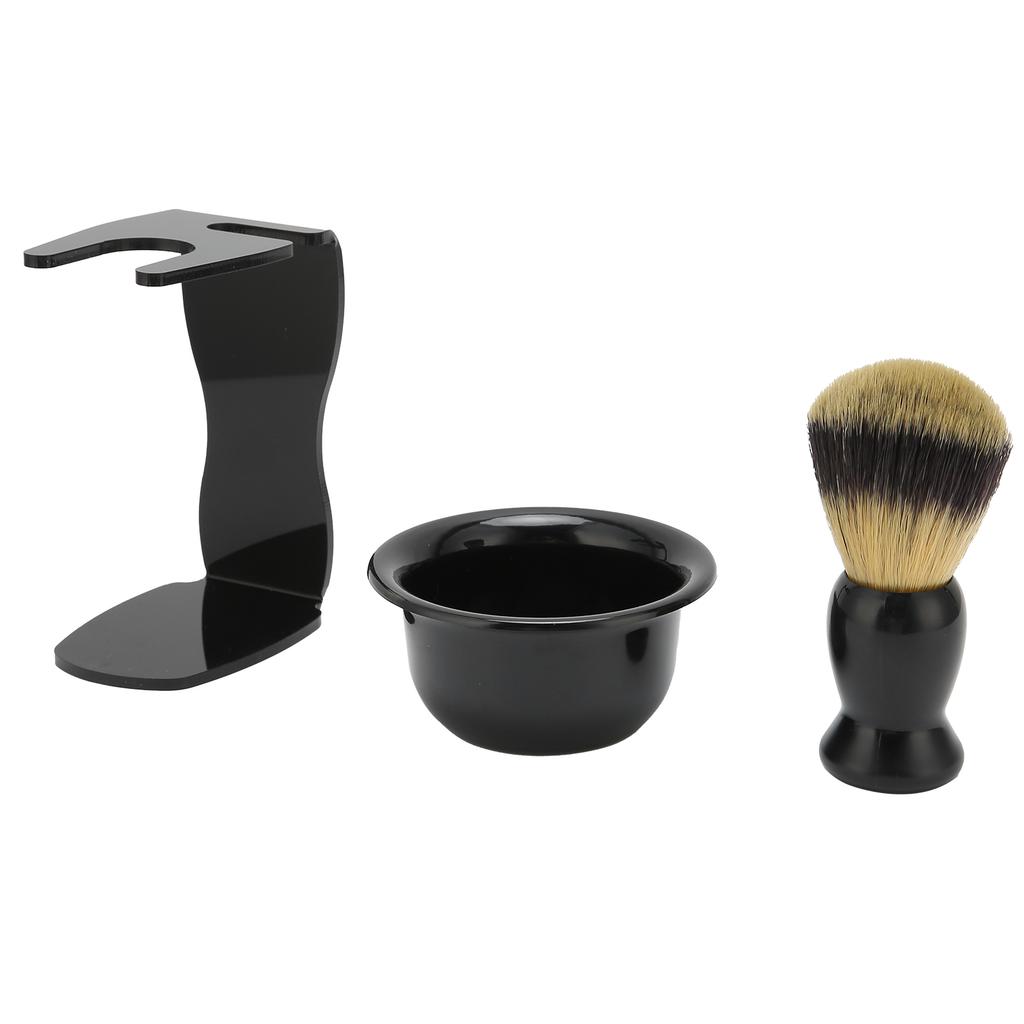 3pcs Shaving Brush Set Beard Shaving Brush Bowl Safety Shaving Stand Kit for Men